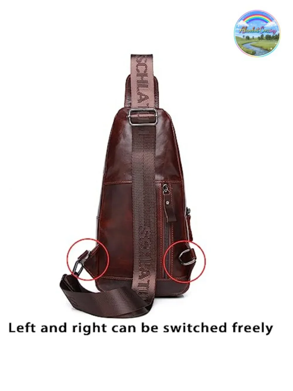 Genuine Leather Sling Bag for Men - Casual Crossbody Daypack
